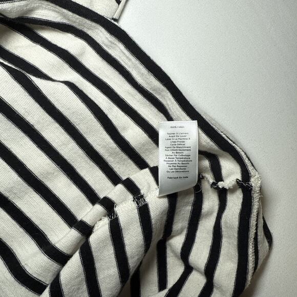 Talbots Sleeveless Dress Size Large White Black French Stripes Pockets Resort - Picture 12 of 15